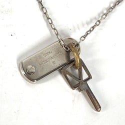 LOUIS VUITTON M61983 Key Collier Charms V Square Chain Necklace, Metal, Men's, Silver