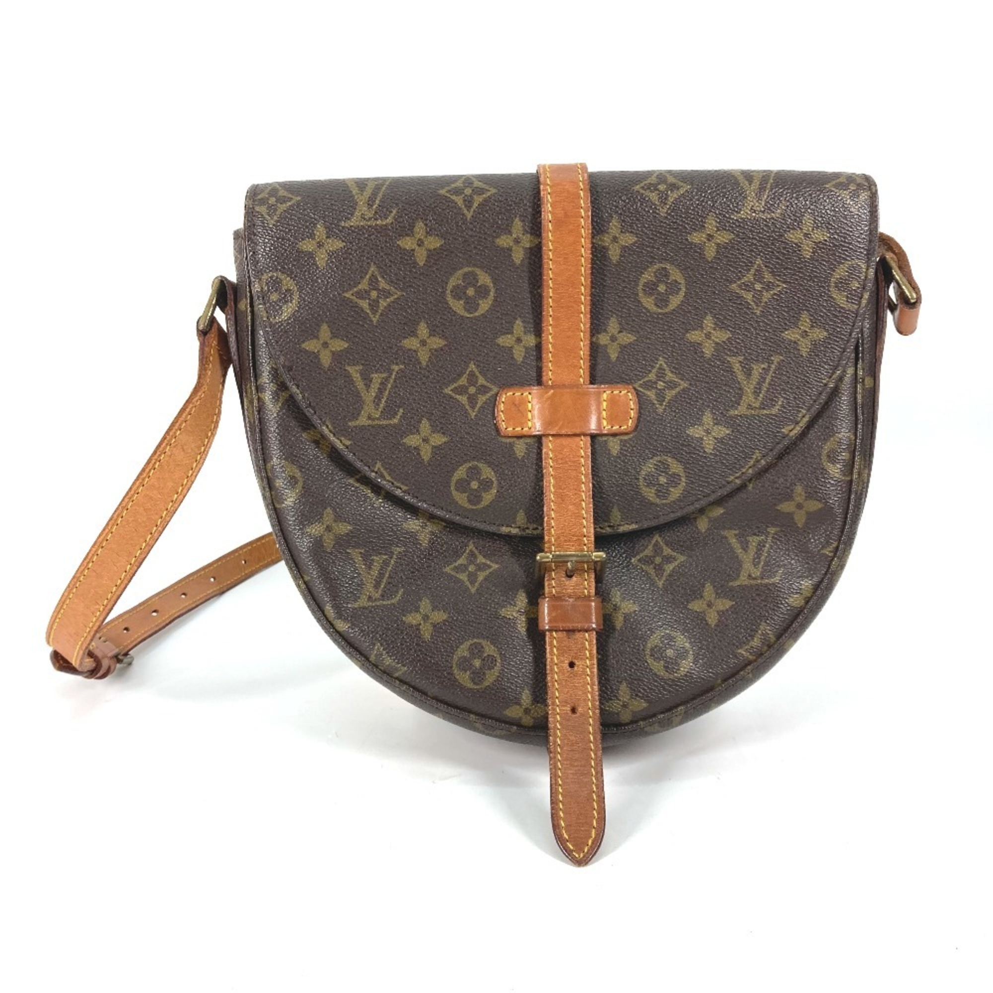 LOUIS VUITTON M51232 Monogram Chantilly GM Pochette Shoulder Bag Canvas Women's Brown