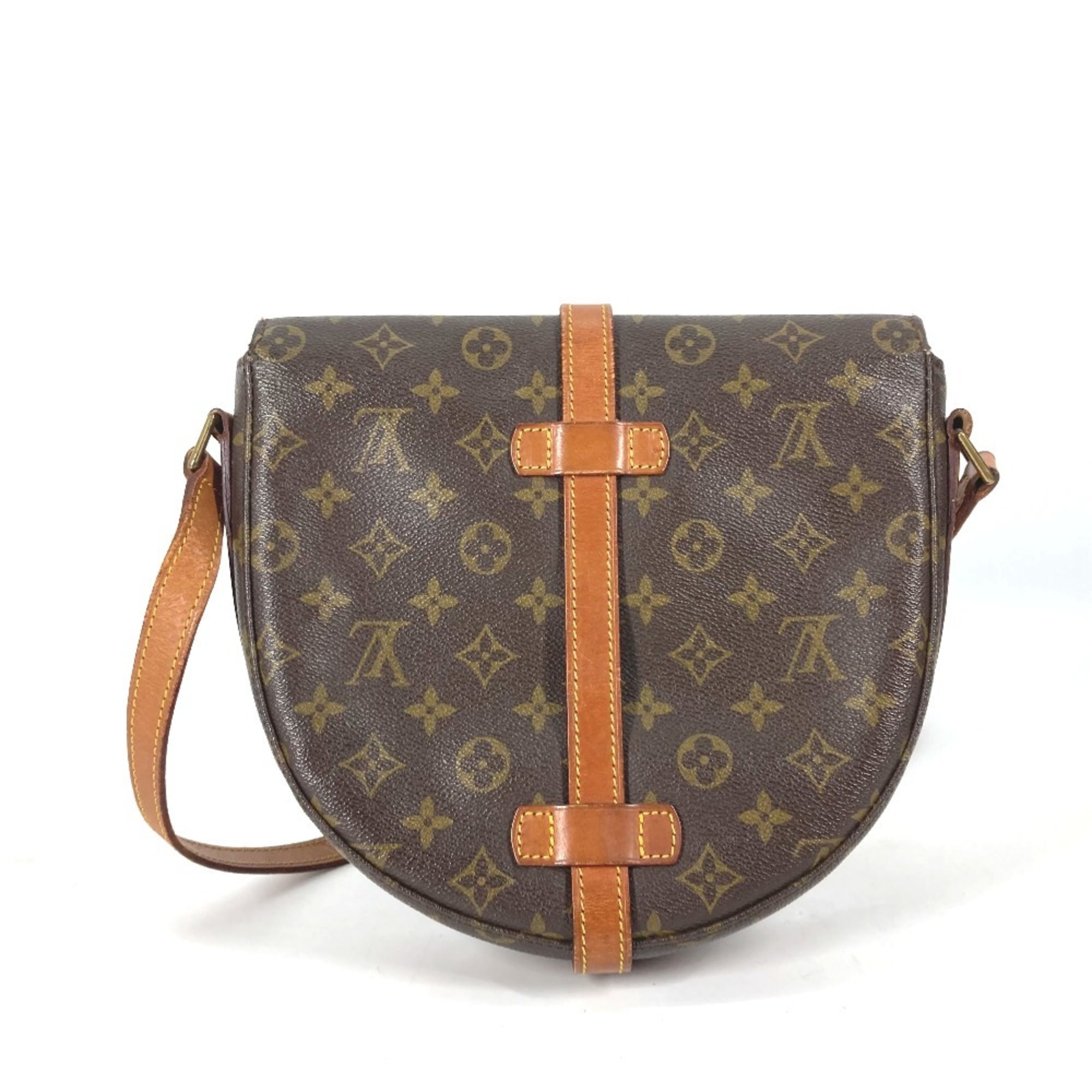 LOUIS VUITTON M51232 Monogram Chantilly GM Pochette Shoulder Bag Canvas Women's Brown