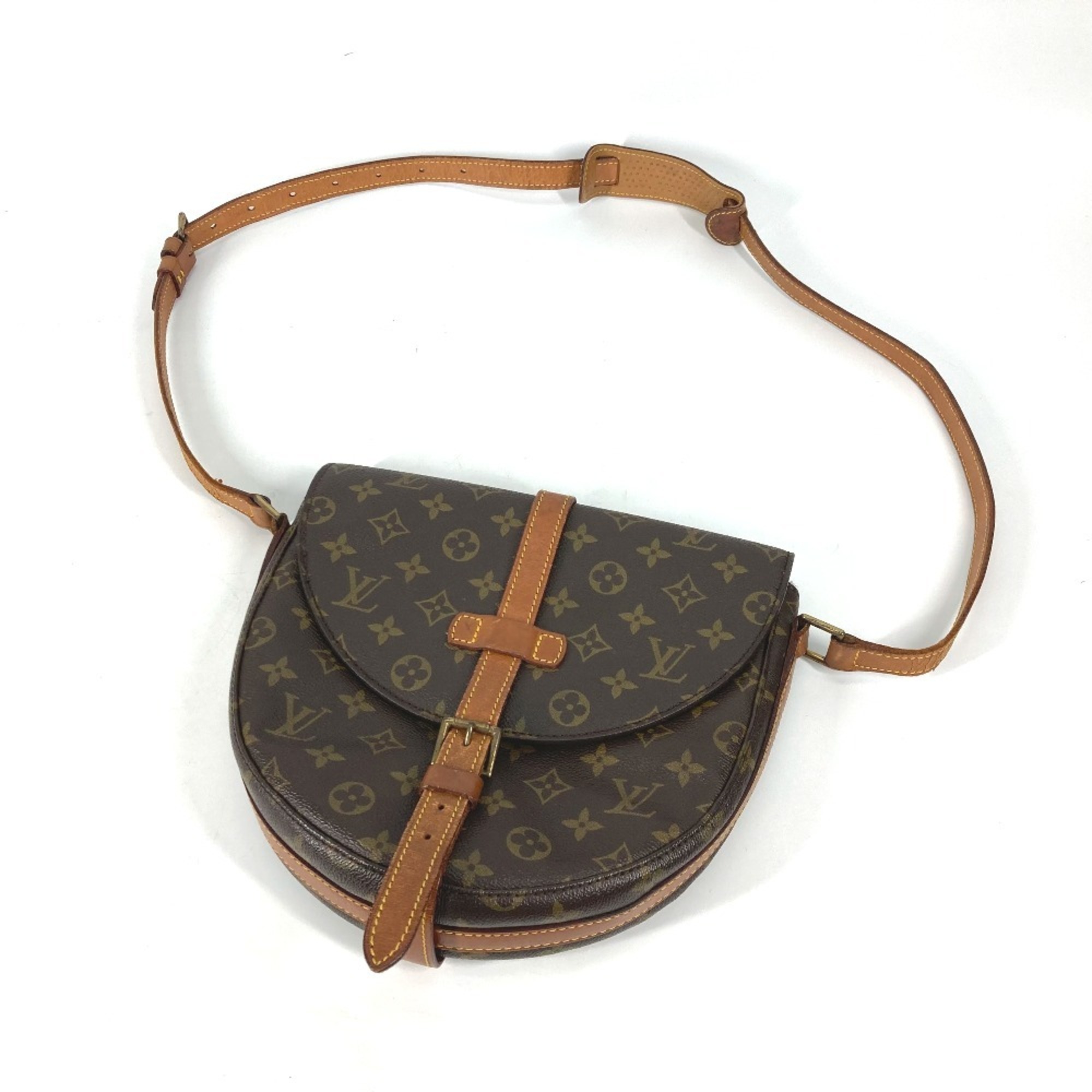 LOUIS VUITTON M51232 Monogram Chantilly GM Pochette Shoulder Bag Canvas Women's Brown