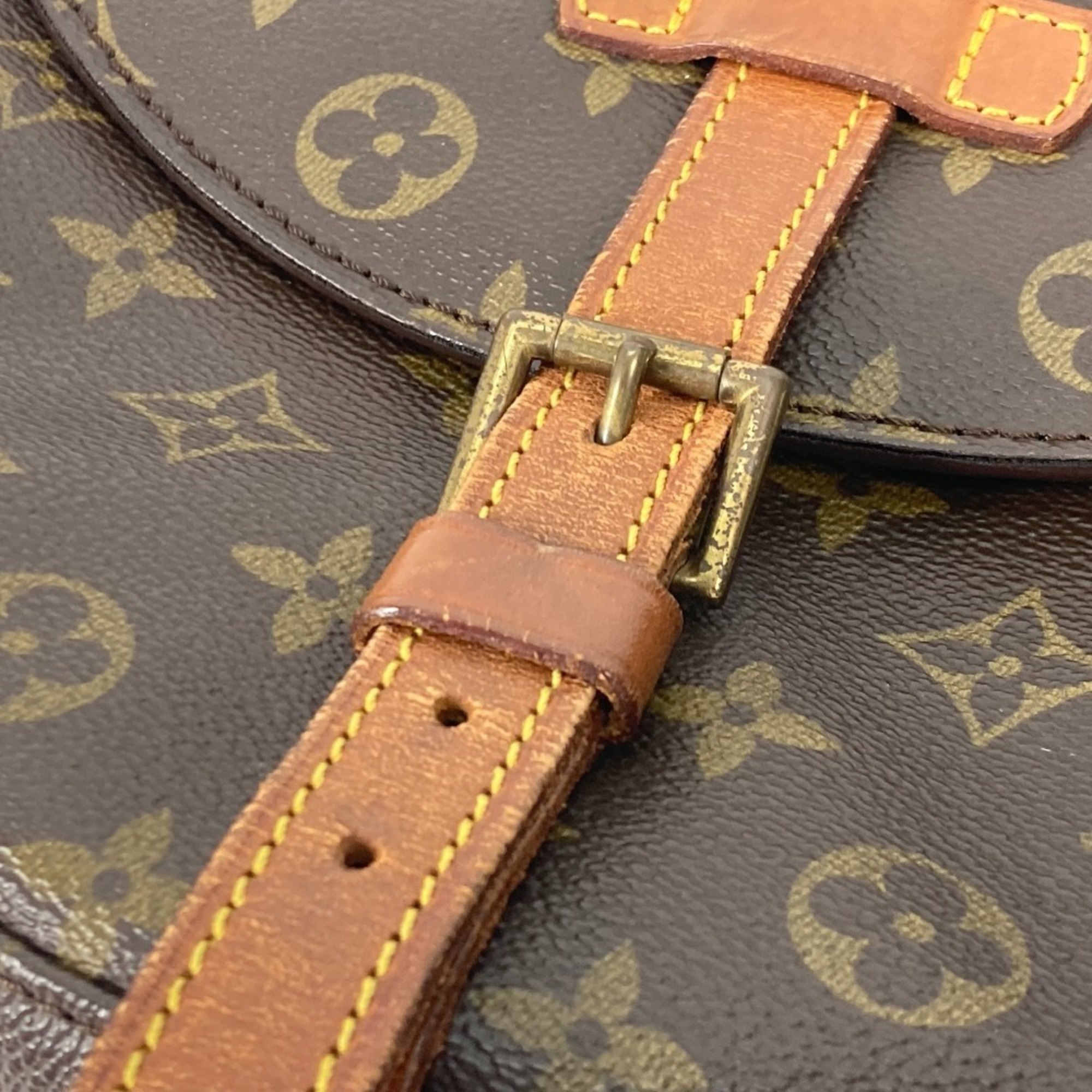 LOUIS VUITTON M51232 Monogram Chantilly GM Pochette Shoulder Bag Canvas Women's Brown