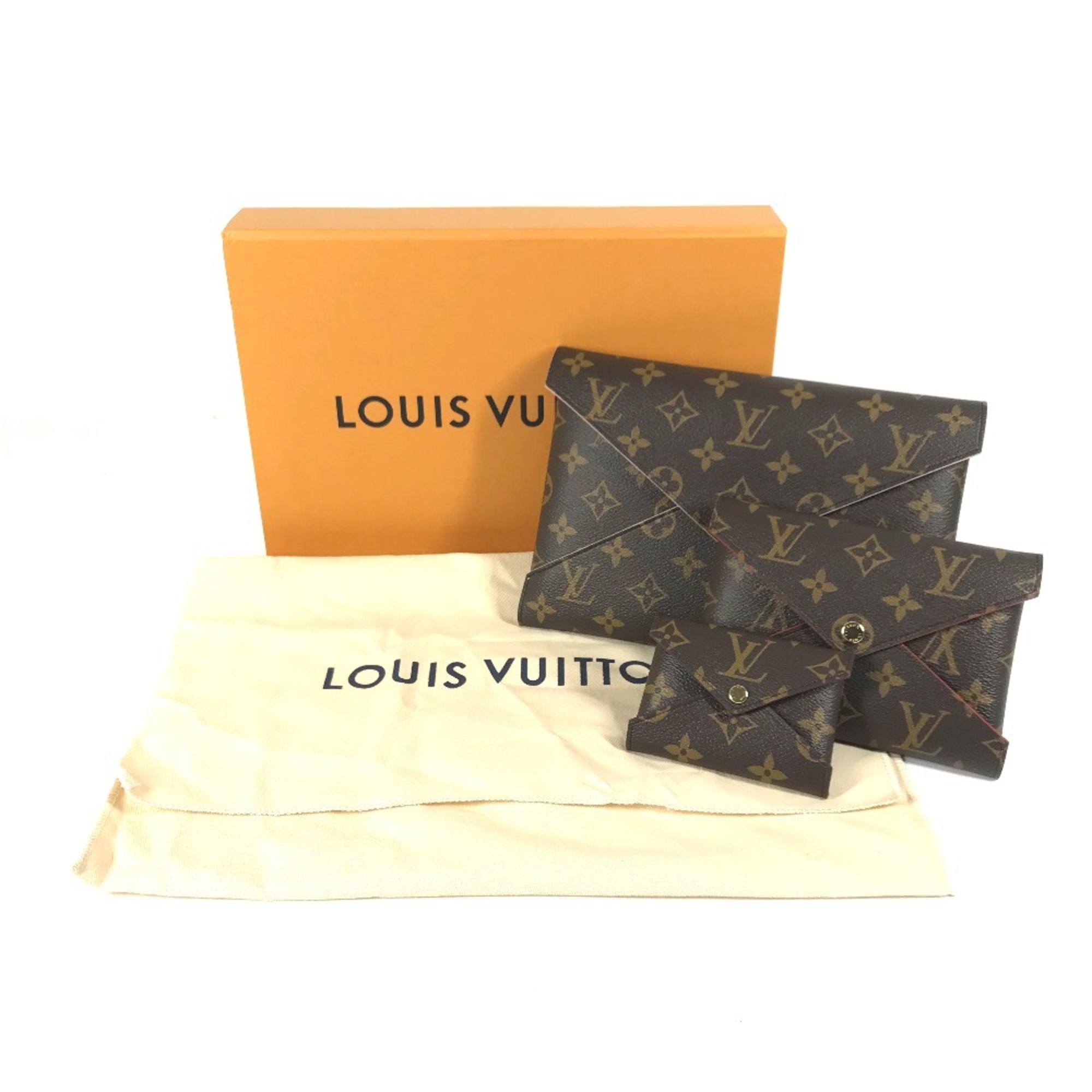 LOUIS VUITTON M62034 Monogram Pochette Kirigami Pouch Set of 3 Clutch Bag Canvas Women's Brown