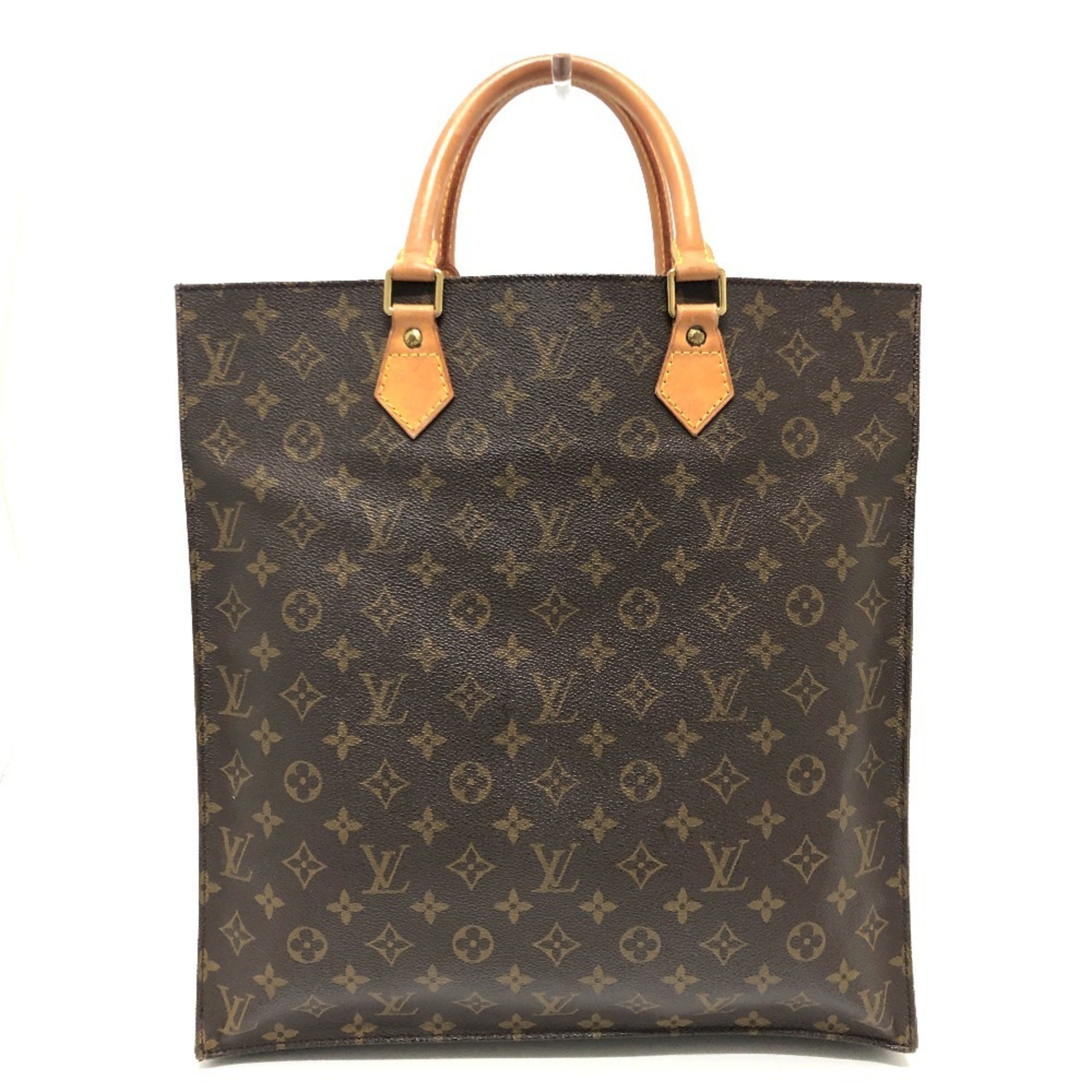 LOUIS VUITTON M51140 Sac Plat Tote Bag, Monogram Canvas, Women's, Brown