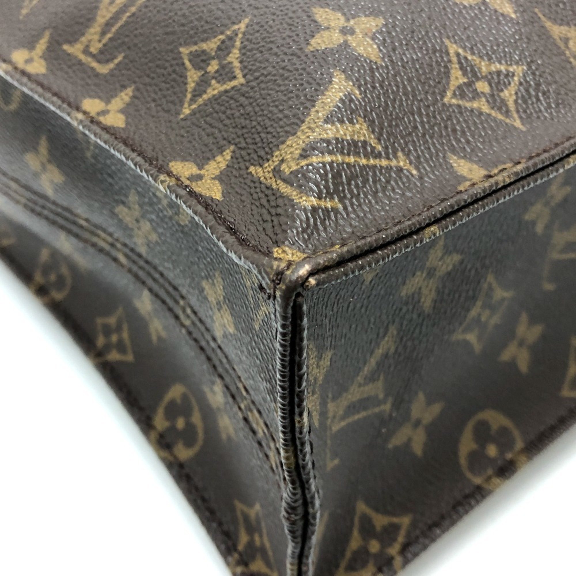 LOUIS VUITTON M51140 Sac Plat Tote Bag, Monogram Canvas, Women's, Brown