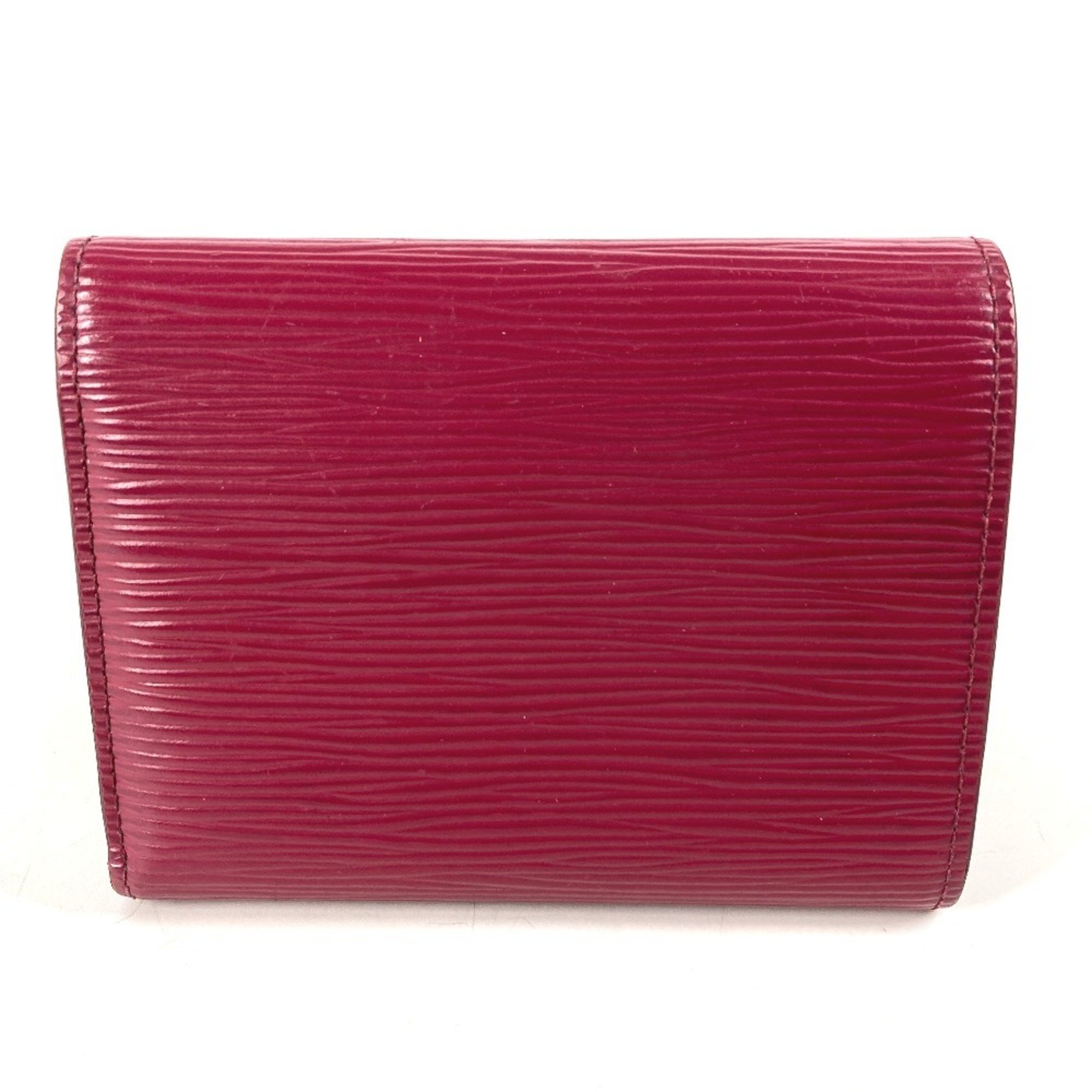 LOUIS VUITTON M62171 Epi Portefeuille Victorine Compact Wallet Tri-fold Leather Women's Fuchsia Purple