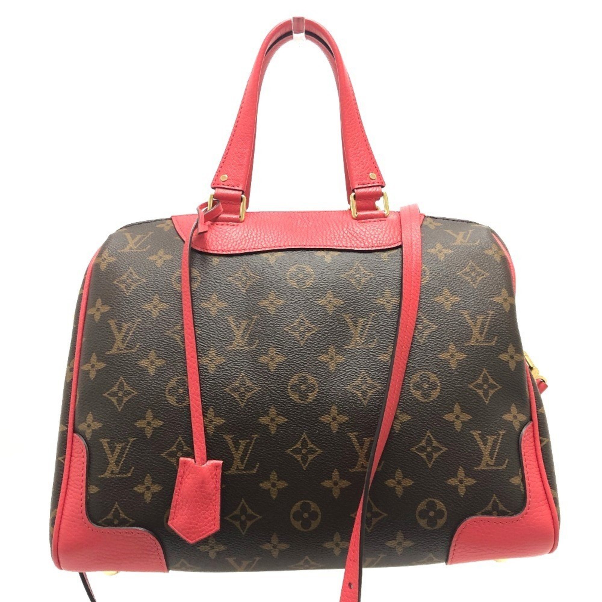 LOUIS VUITTON Louis Vuitton M50057 Retiro PM Bag Shoulder Handbag Monogram Canvas Women's Coquelicot Brown