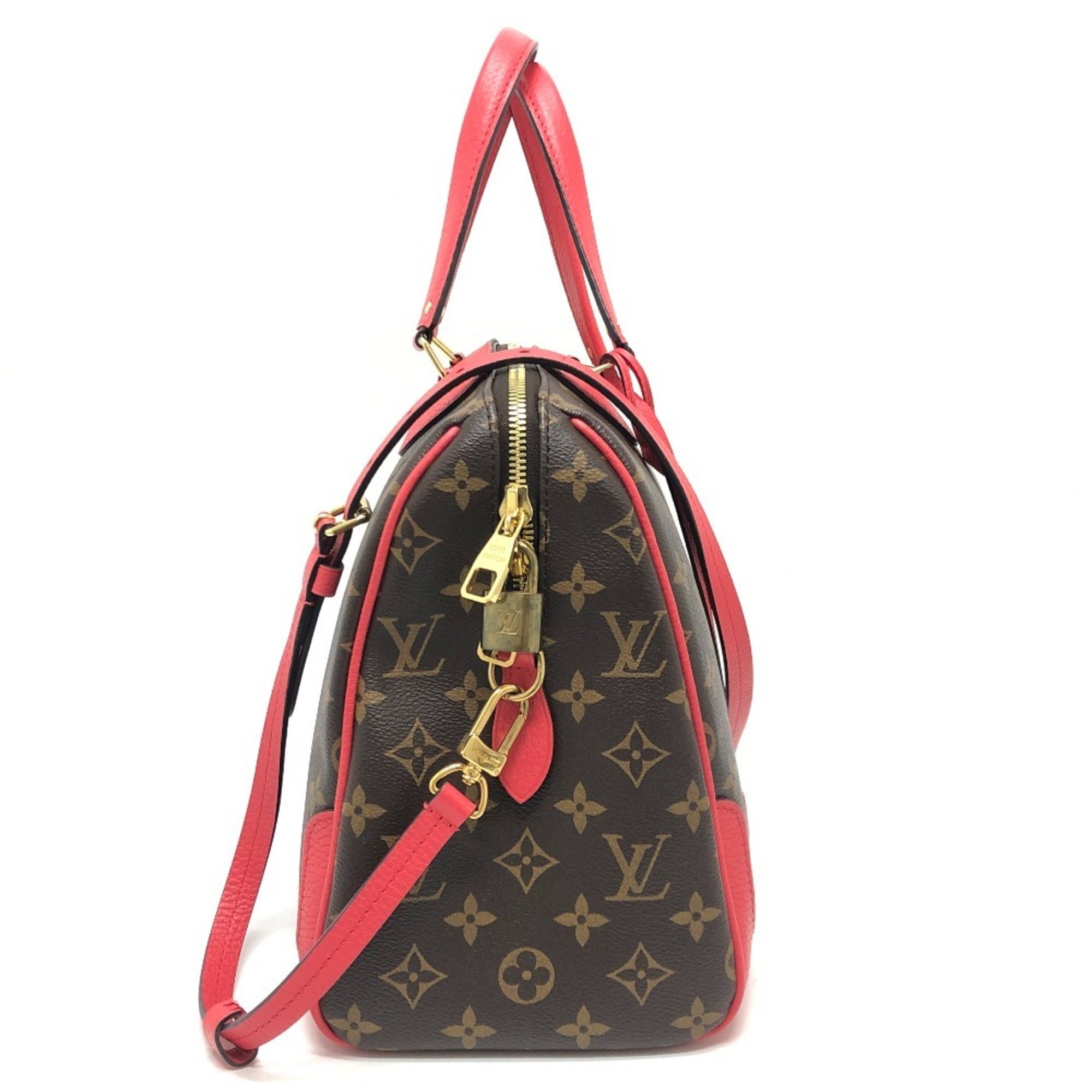 LOUIS VUITTON Louis Vuitton M50057 Retiro PM Bag Shoulder Handbag Monogram Canvas Women's Coquelicot Brown