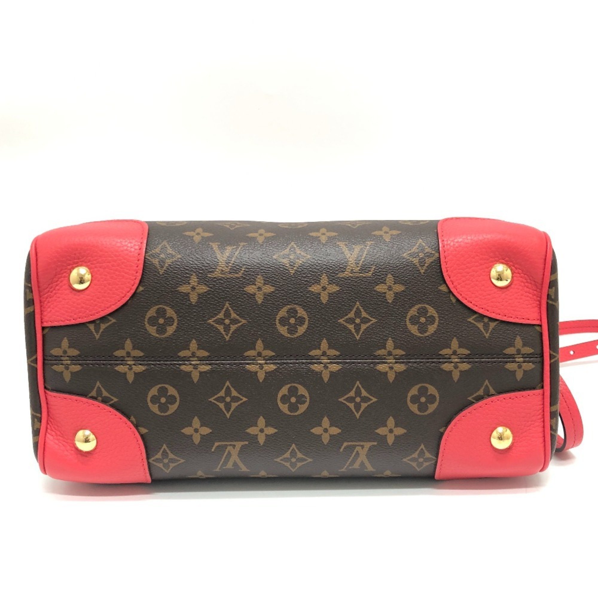 LOUIS VUITTON Louis Vuitton M50057 Retiro PM Bag Shoulder Handbag Monogram Canvas Women's Coquelicot Brown