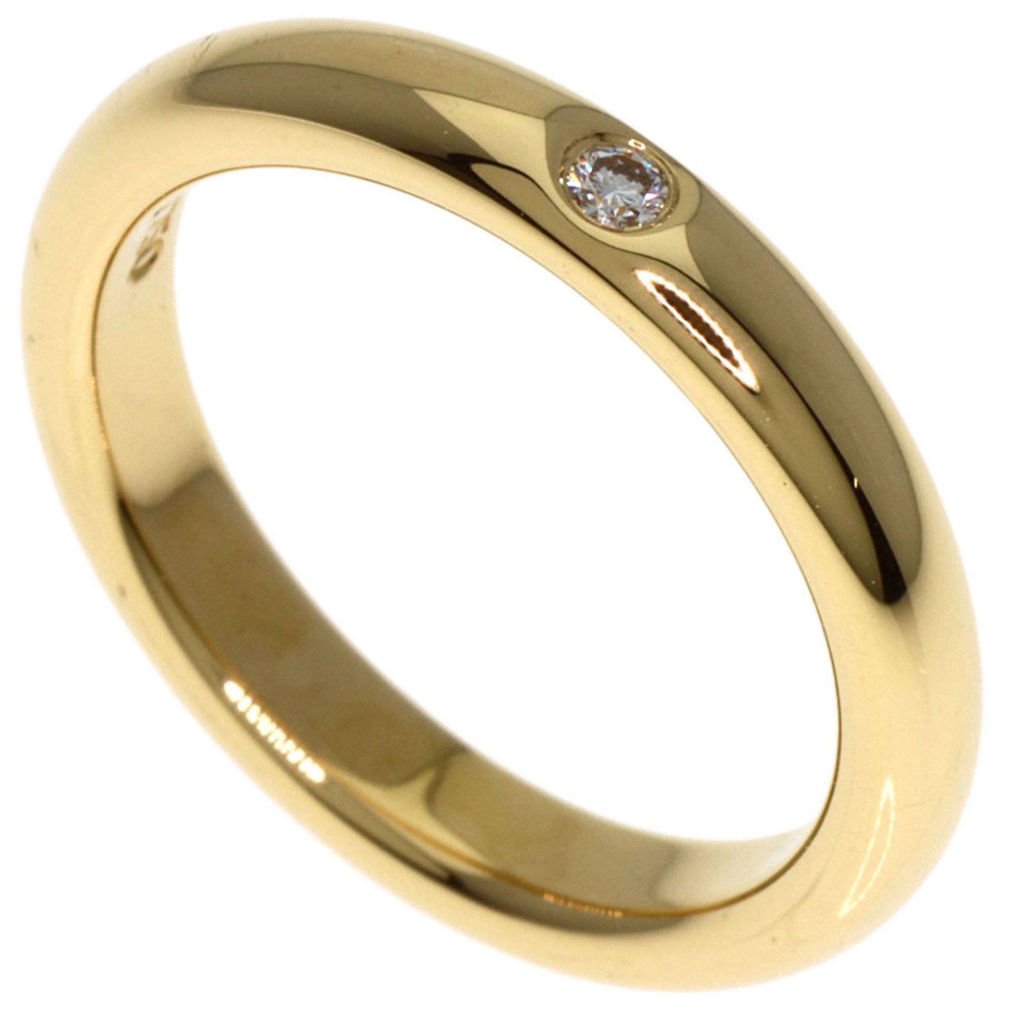 Tiffany Classic Wedding Band 1P Diamond Ring, 18K Yellow Gold, Women's, TIFFANY&Co.