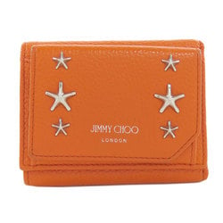 Jimmy Choo Star Motif Bi-fold Wallet Leather Women's