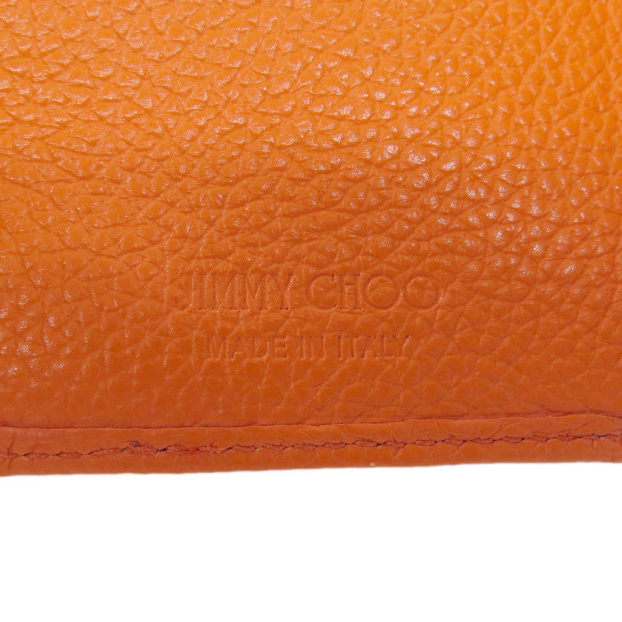 Jimmy Choo Star Motif Bi-fold Wallet Leather Women's