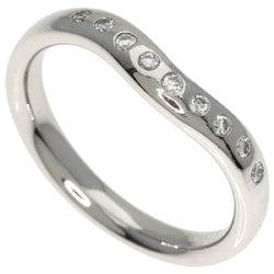 Tiffany & Co. Curved Band Diamond Ring, Platinum PT950, Women's, TIFFANY