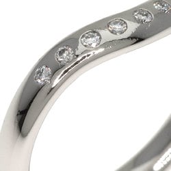 Tiffany & Co. Curved Band Diamond Ring, Platinum PT950, Women's, TIFFANY