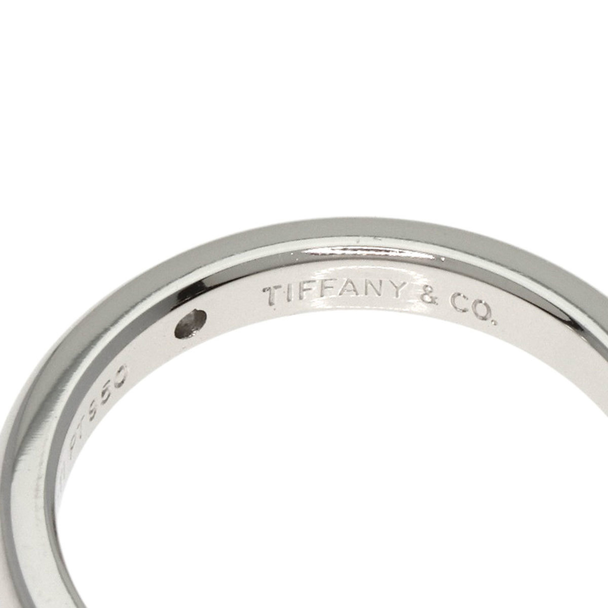 Tiffany Stacking Band 1P Diamond Ring, Platinum PT950, Women's, TIFFANY&Co.