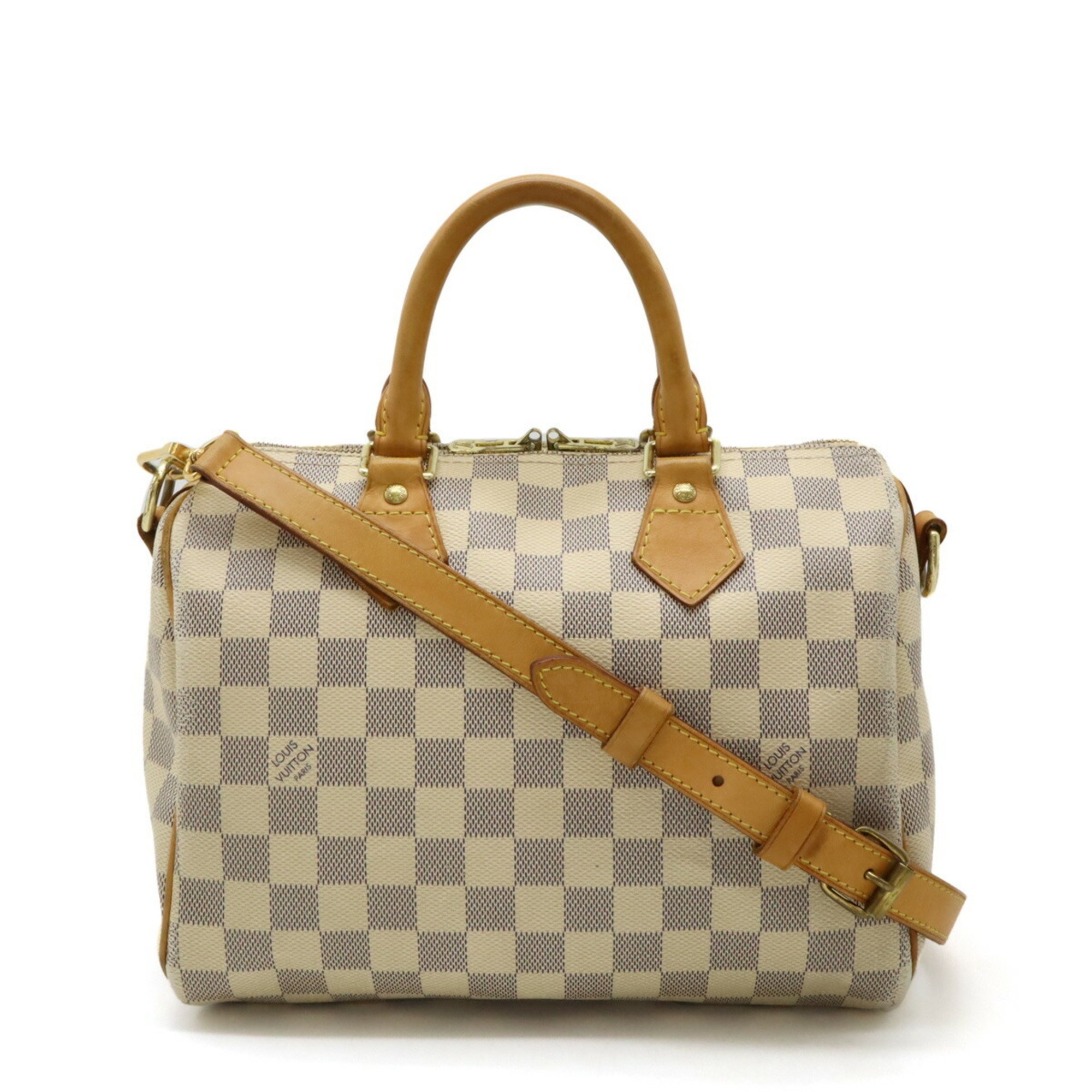 LOUIS VUITTON Damier Azur Speedy Bandouliere 25 Handbag Boston Bag Shoulder N41374