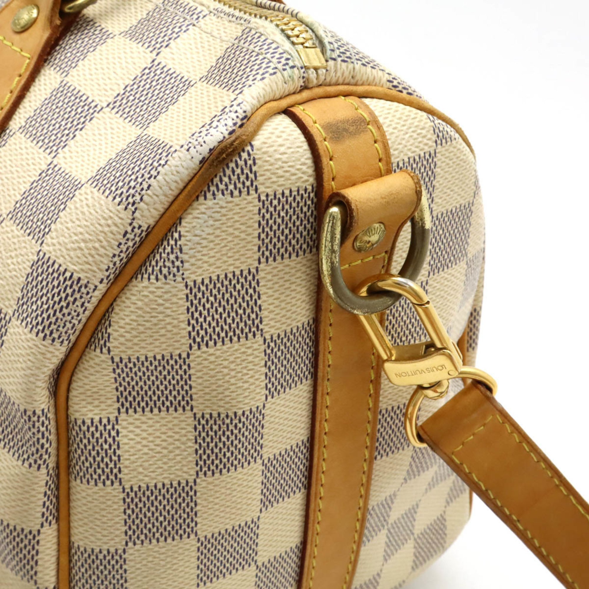 LOUIS VUITTON Damier Azur Speedy Bandouliere 25 Handbag Boston Bag Shoulder N41374