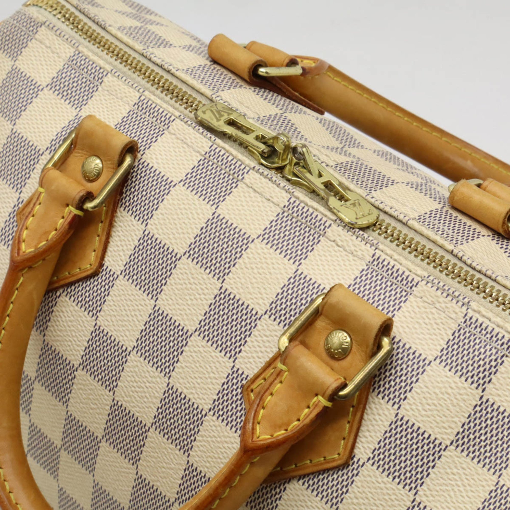 LOUIS VUITTON Damier Azur Speedy Bandouliere 25 Handbag Boston Bag Shoulder N41374