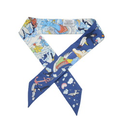 Hermes Twilly My Cloud SUR MON NUAGE Scarf Marine Clair Ciel Multicolor