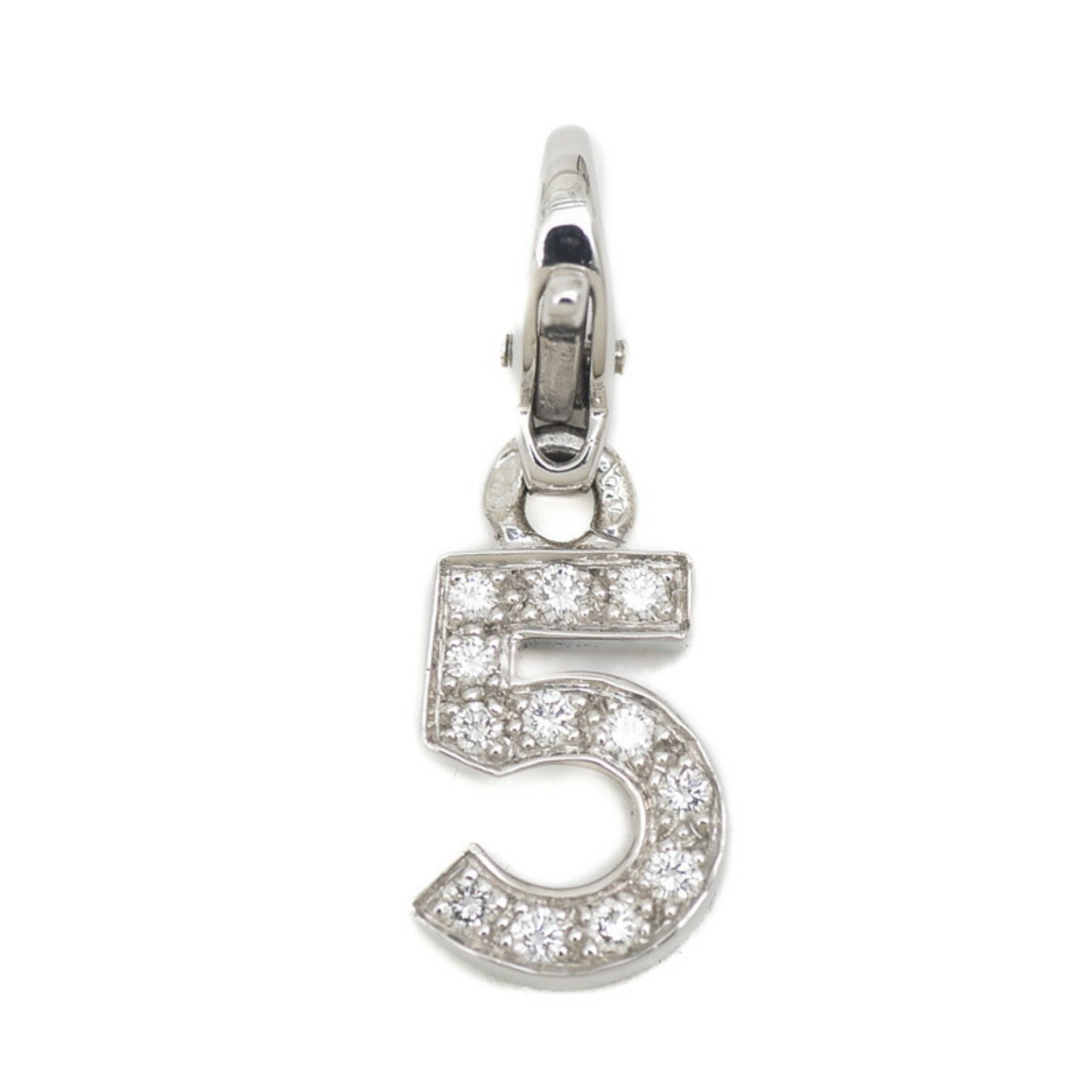 Chanel Number 5 Charm Pendant Top K18WG Diamond