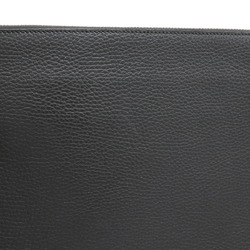 GUCCI Cosmopolis Second Bag Clutch Leather Black 387075