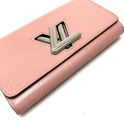 LOUIS VUITTON M61178 Epi Portefeuille Twist Bi-fold Long Wallet Leather Women's Rose Ballerine Pink