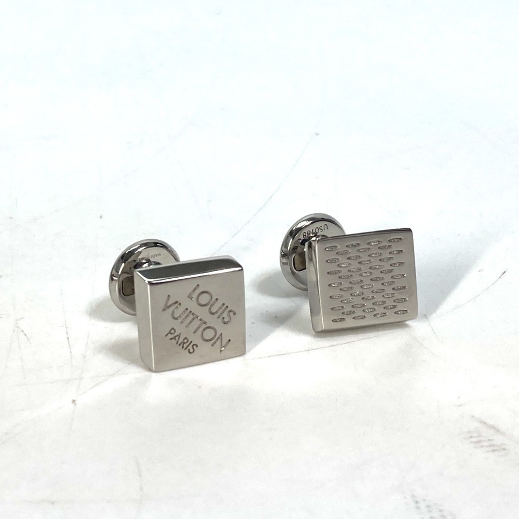 LOUIS VUITTON M61975 Damier Cufflinks, Cuffs, Metal, Men's, Silver