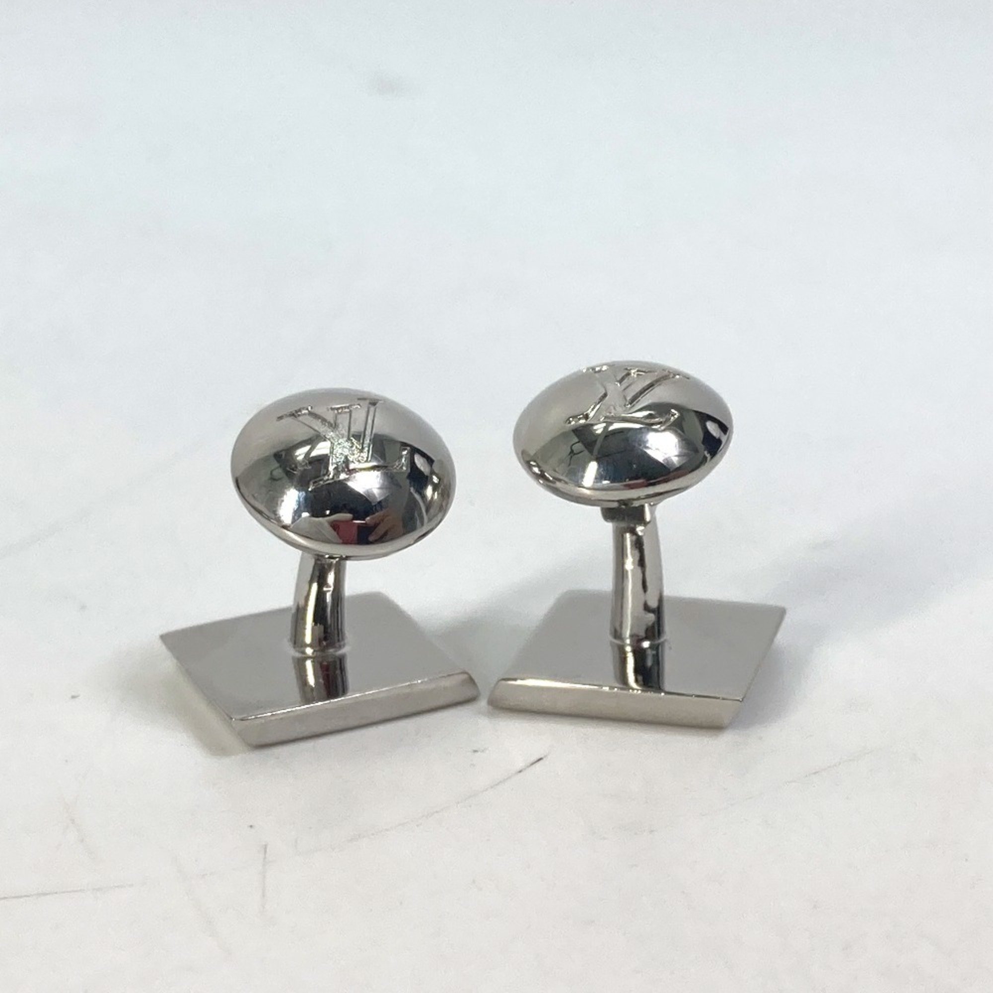 LOUIS VUITTON M61975 Damier Cufflinks, Cuffs, Metal, Men's, Silver