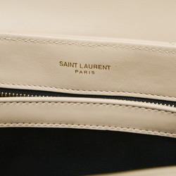 Saint Laurent Lulu Toy Bag Shoulder Leather Beige 678401