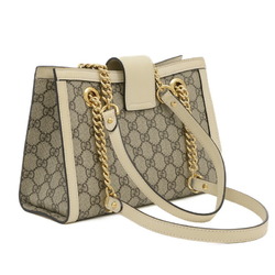 Gucci GG Supreme Padlock Chain Shoulder Beige 498156