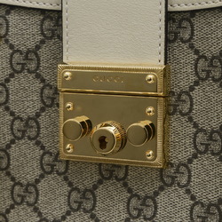 Gucci GG Supreme Padlock Chain Shoulder Beige 498156