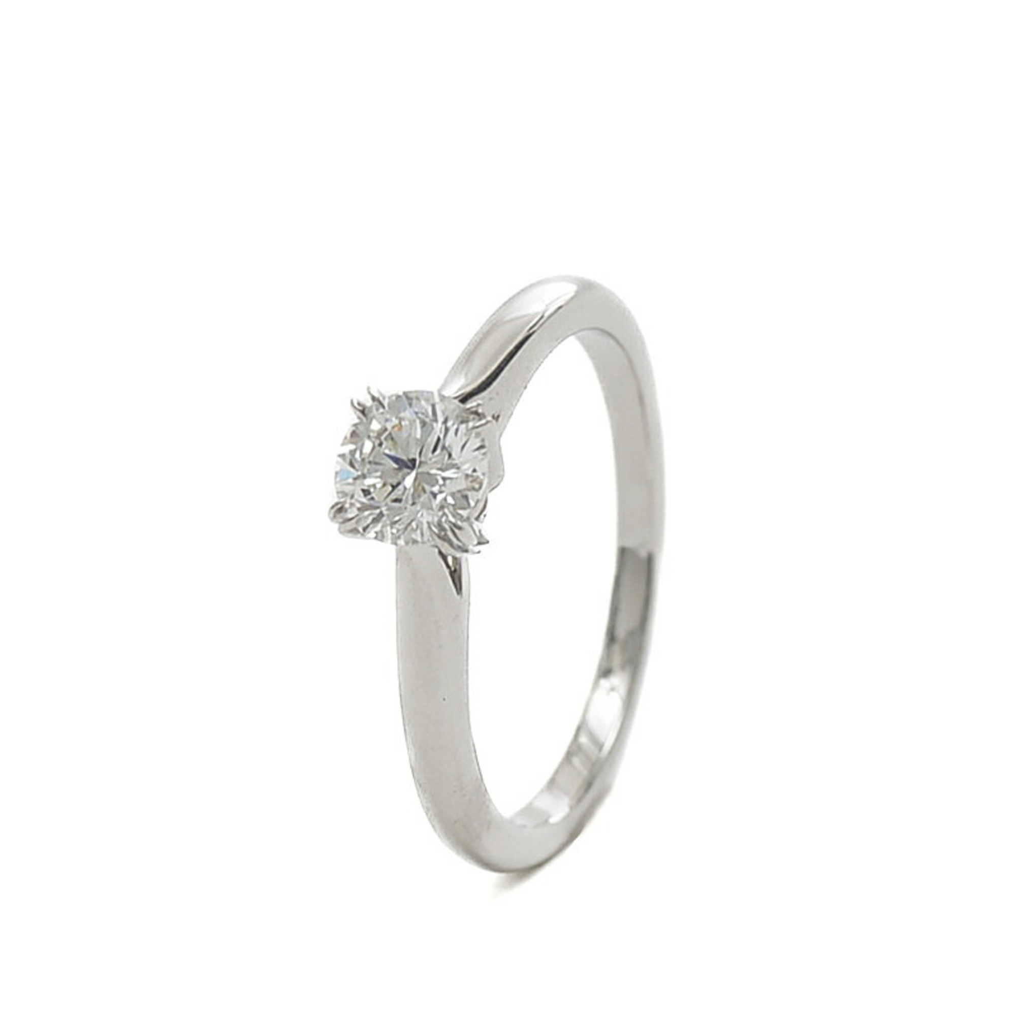 Harry Winston Solitaire Diamond Ring Round Cut 0.52ct Pt950