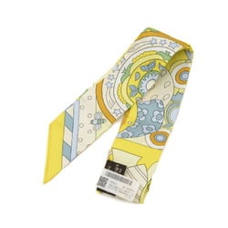 Hermes Twilly Les Murmures de la Foret Scarf Yellow 100% Silk