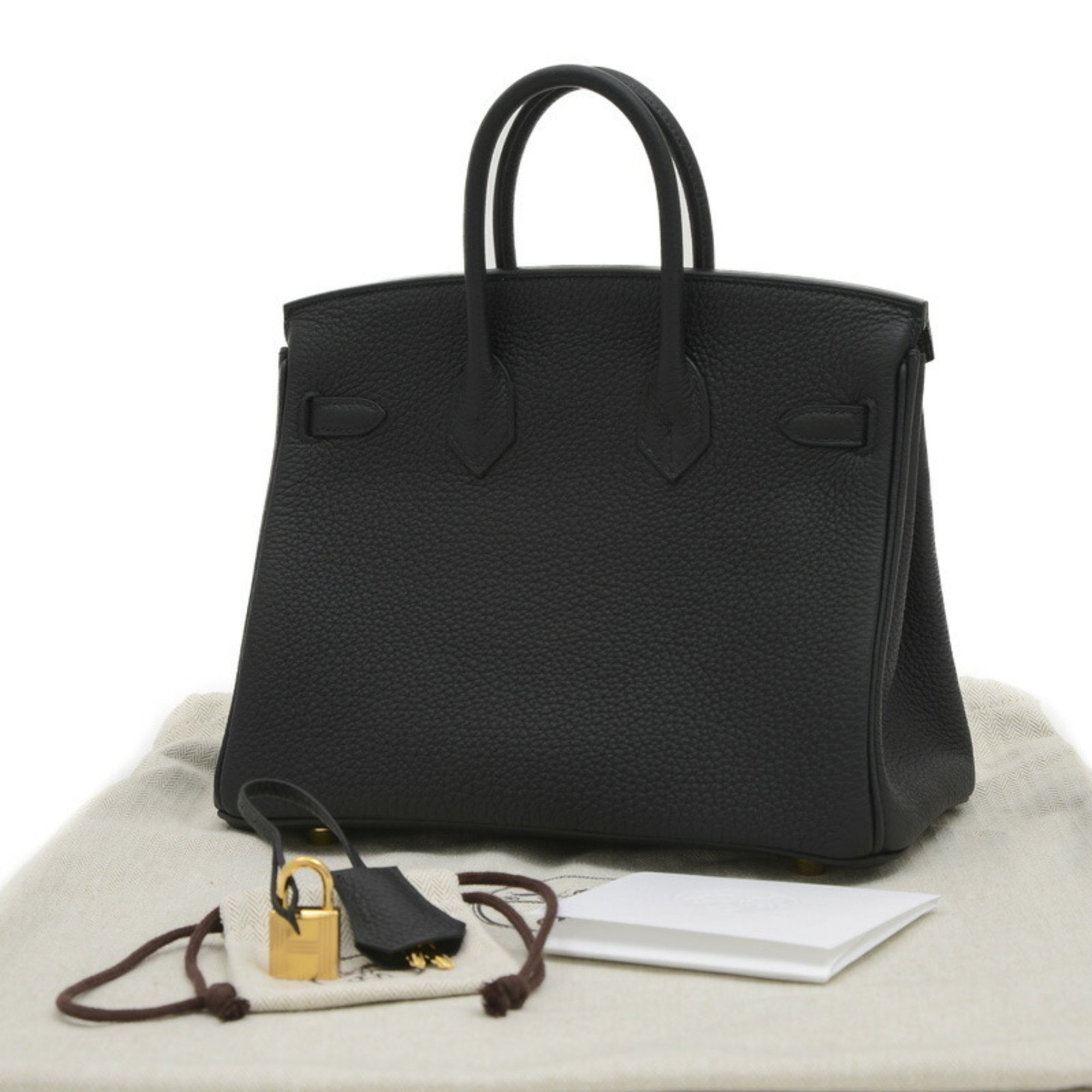 Hermes Birkin 25 Handbag Togo Black B Stamp