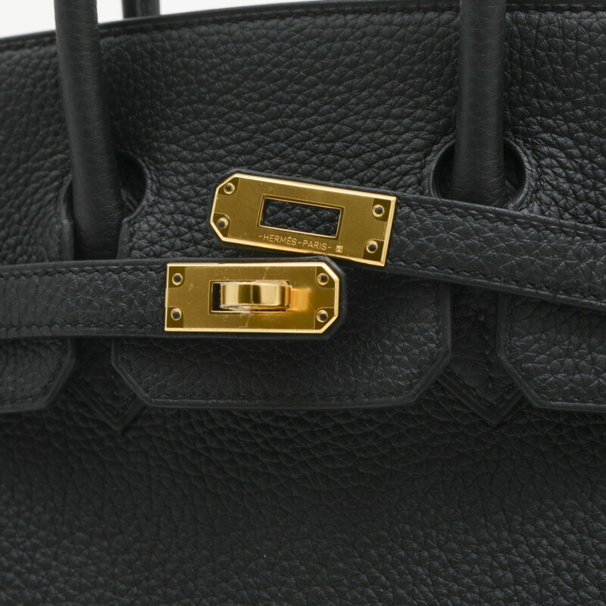 Hermes Birkin 25 Handbag Togo Black B Stamp