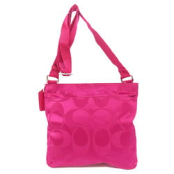 Coach F77408 Signature Shoulder Bag Nylon Material Women's COACH