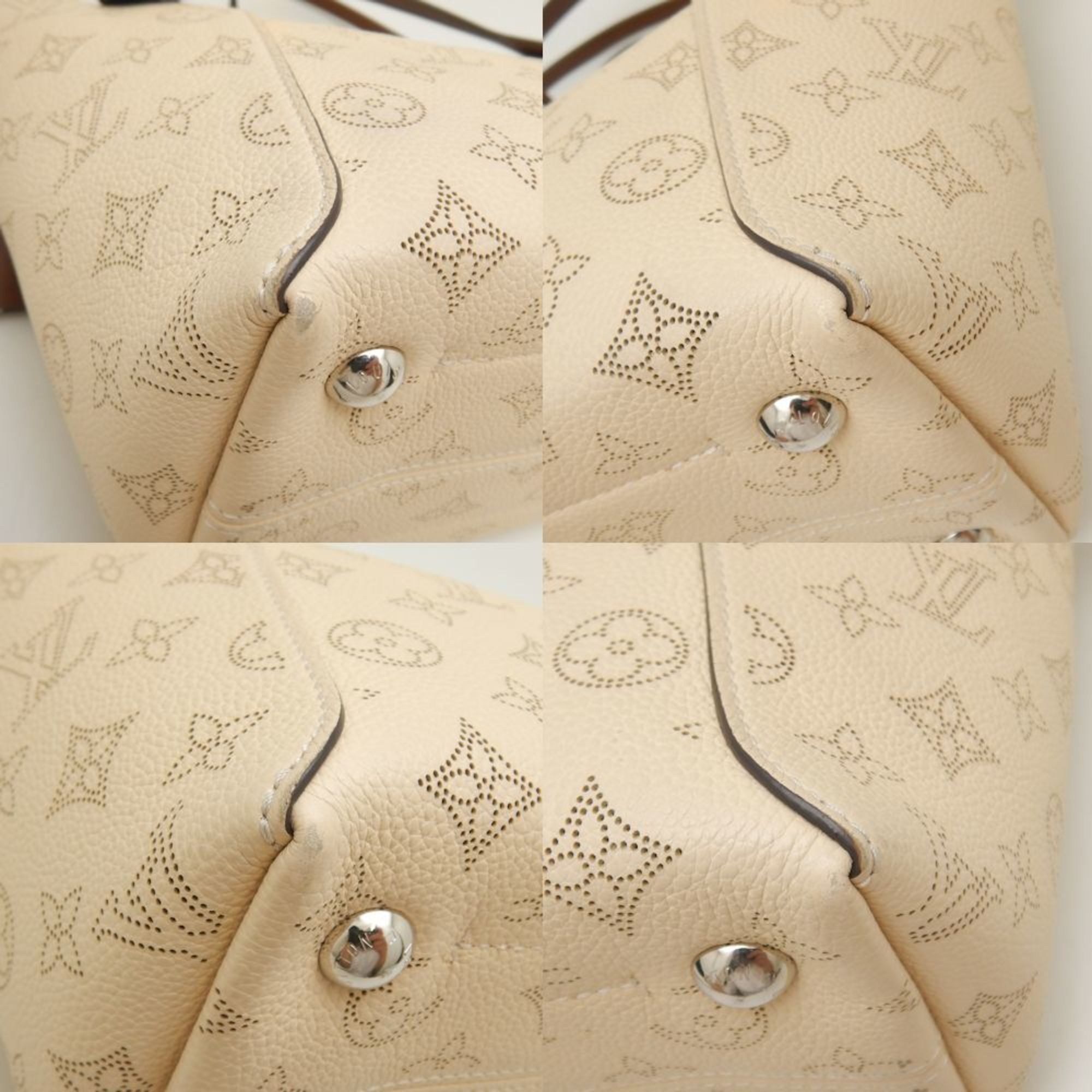 LOUIS VUITTON Louis Vuitton Hina PM M51950 Tote Bag Mahina Creme 252127