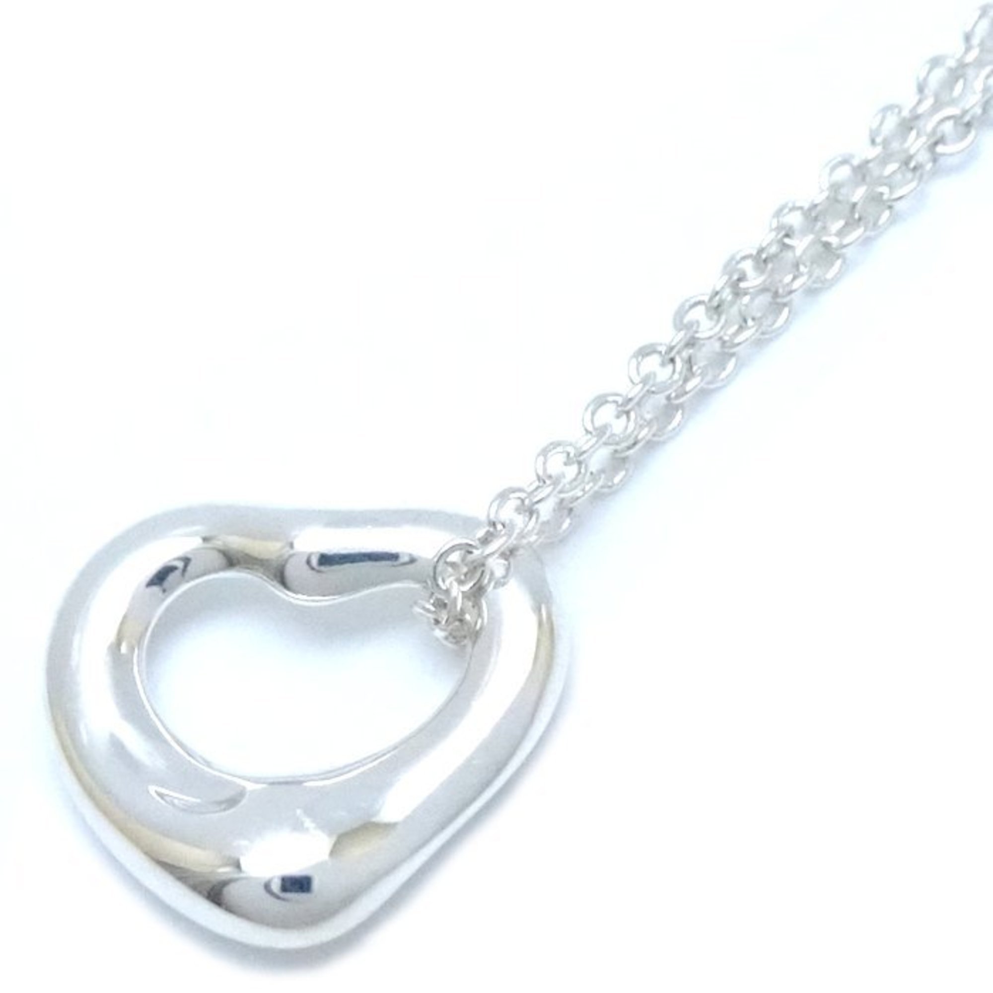 TIFFANY&Co. Tiffany Heart Necklace 11mm Elsa Peretti Silver 925 292416