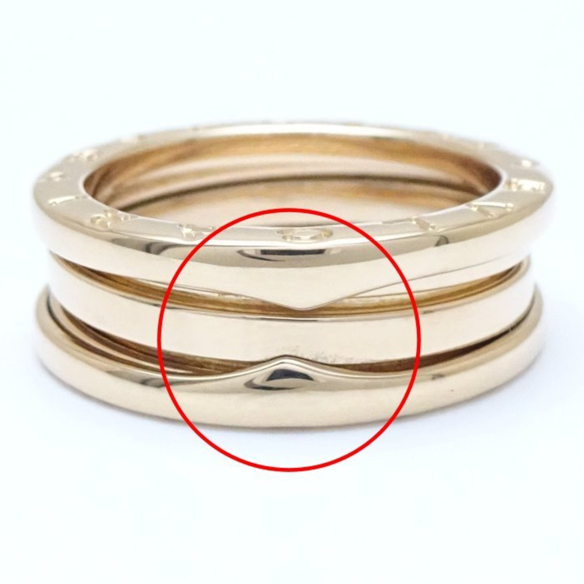 BVLGARI B.zero1 Ring 3 Bands S #56 K18YG Yellow Gold 292439