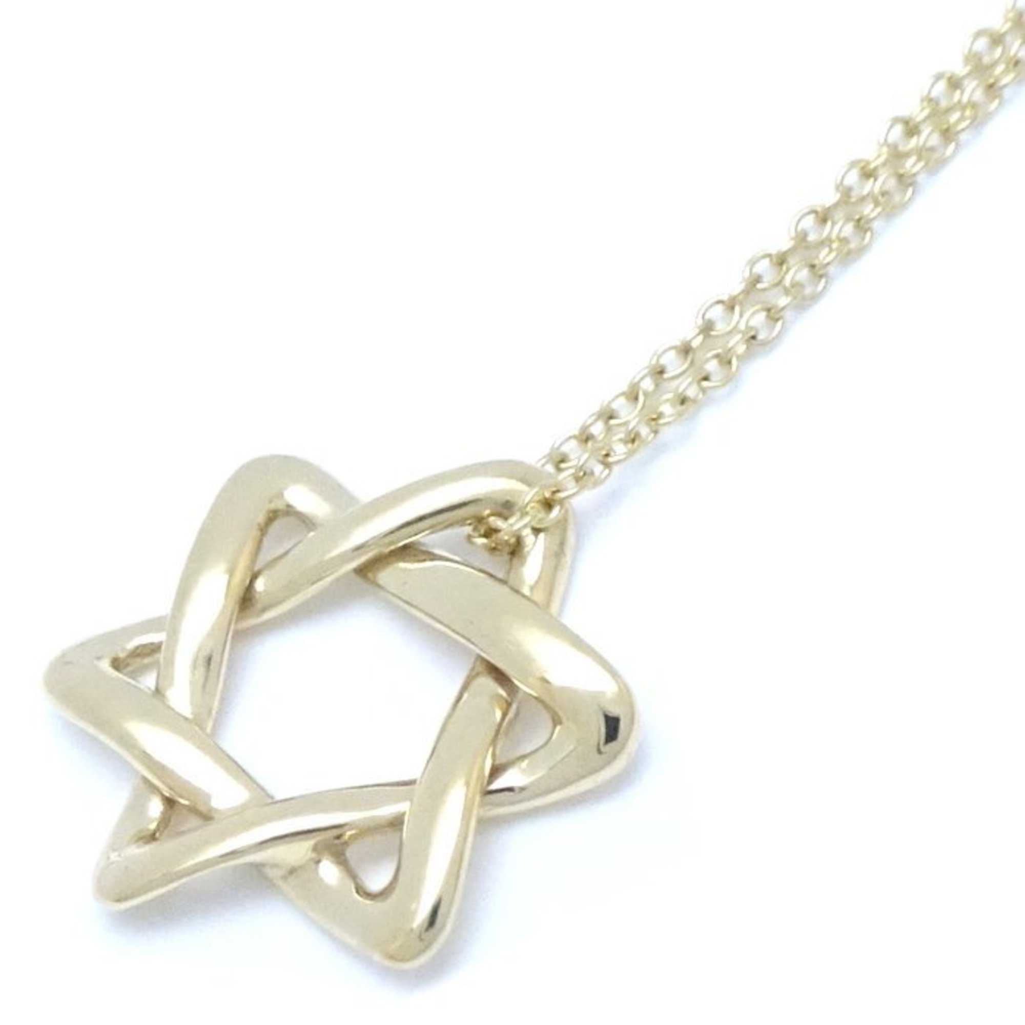 TIFFANY&Co. Tiffany Star of David Necklace Elsa Peretti K18YG Yellow Gold 292408