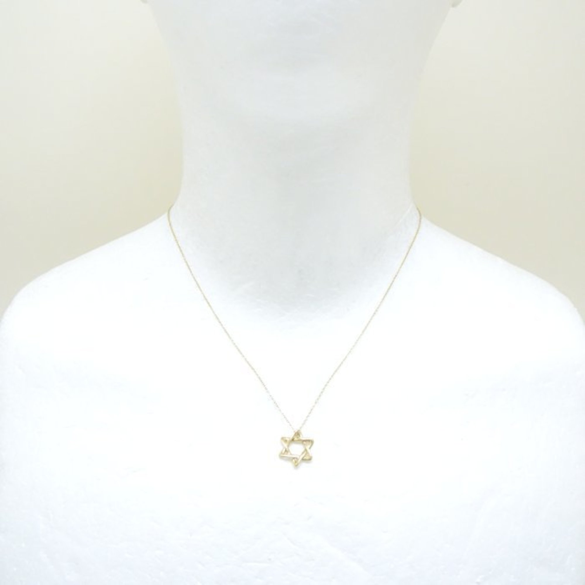 TIFFANY&Co. Tiffany Star of David Necklace Elsa Peretti K18YG Yellow Gold 292408