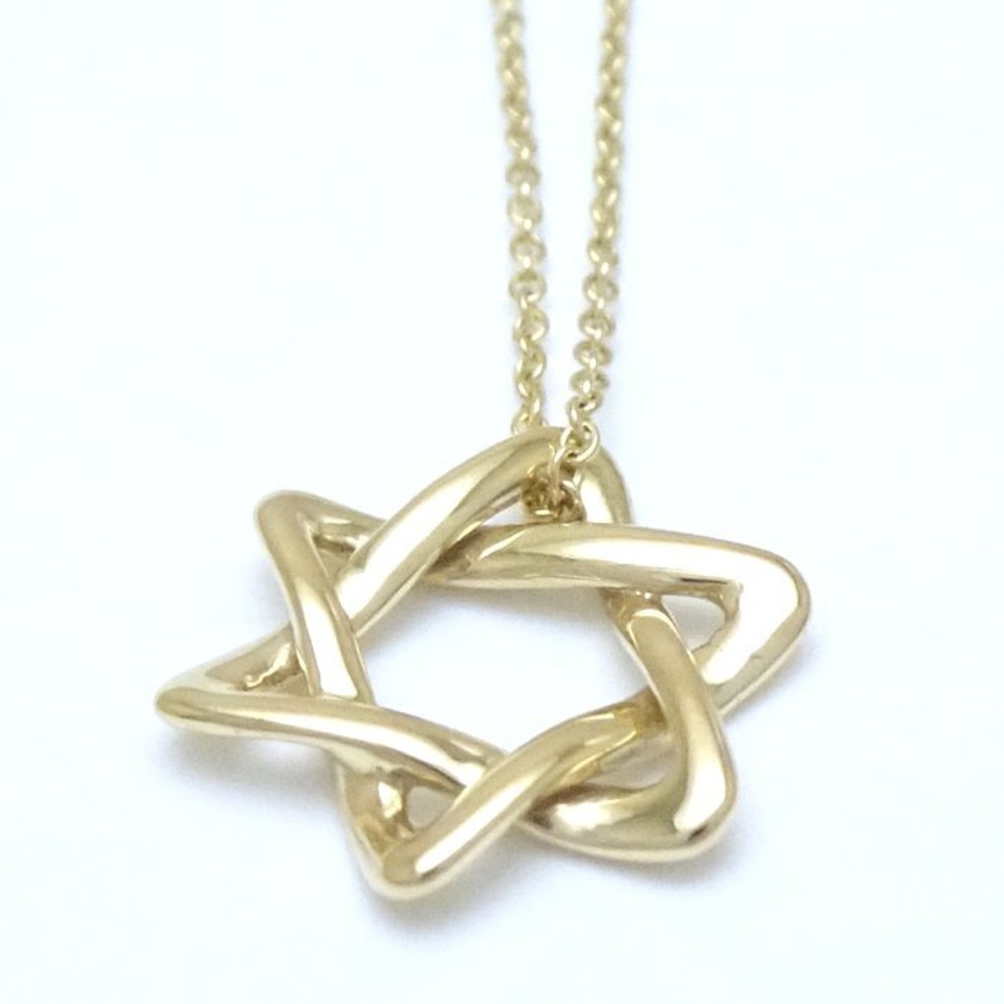 TIFFANY&Co. Tiffany Star of David Necklace Elsa Peretti K18YG Yellow Gold 292408