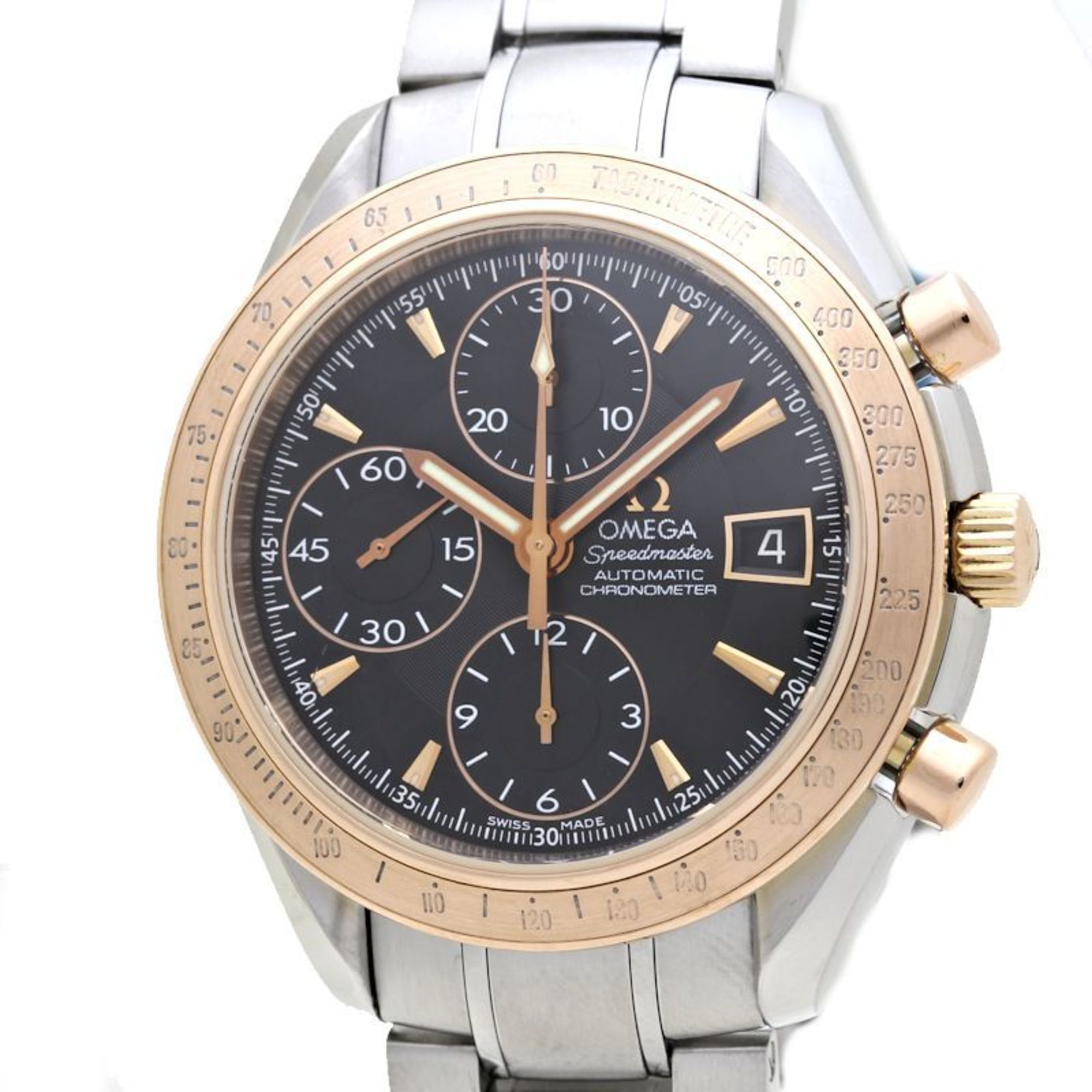 OMEGA Speedmaster Date 323.21.40.40.01.001 K18RG Rose Gold x Stainless Steel Men's 39588 Watch