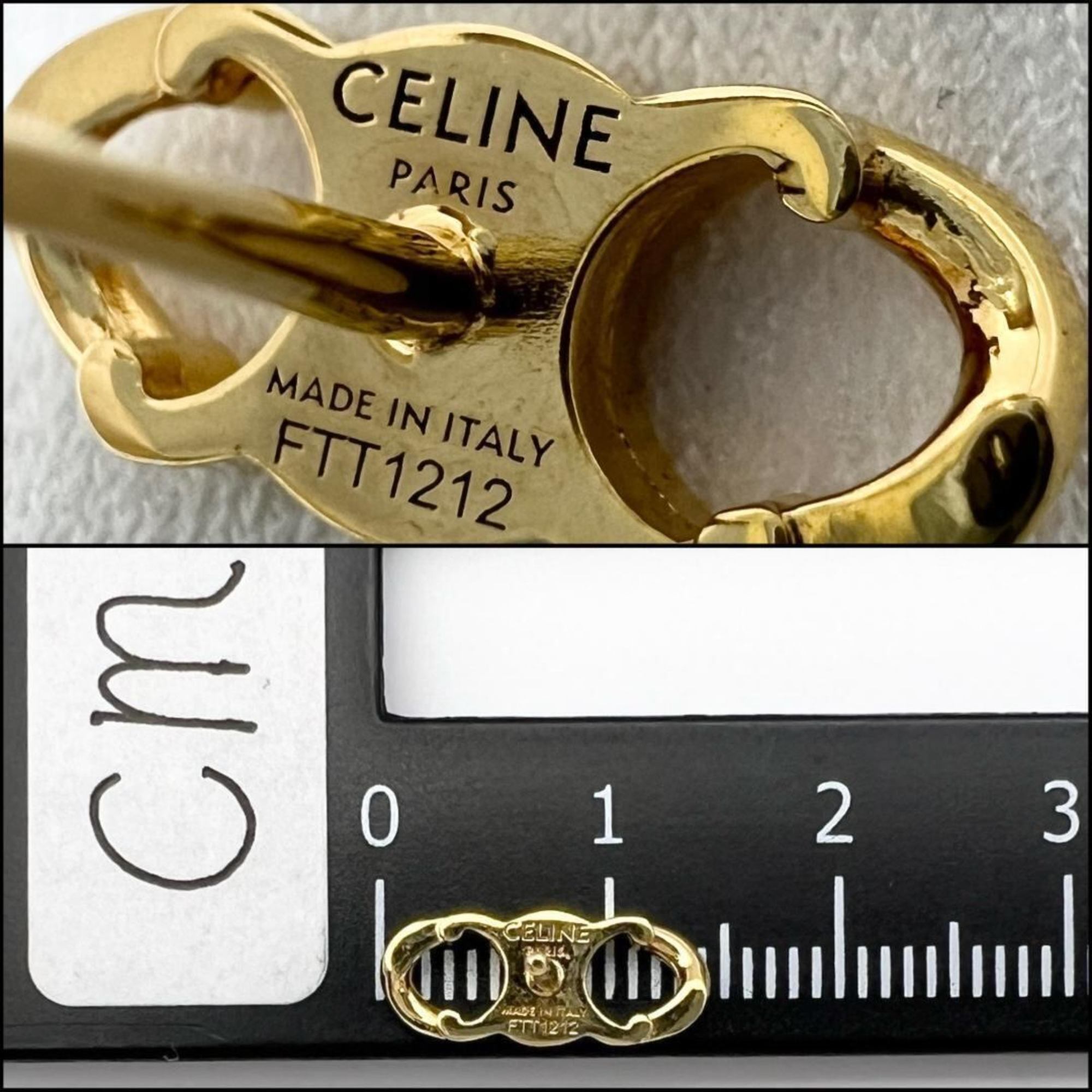 CELINE Women's Triomphe Gourmet Stud Earrings