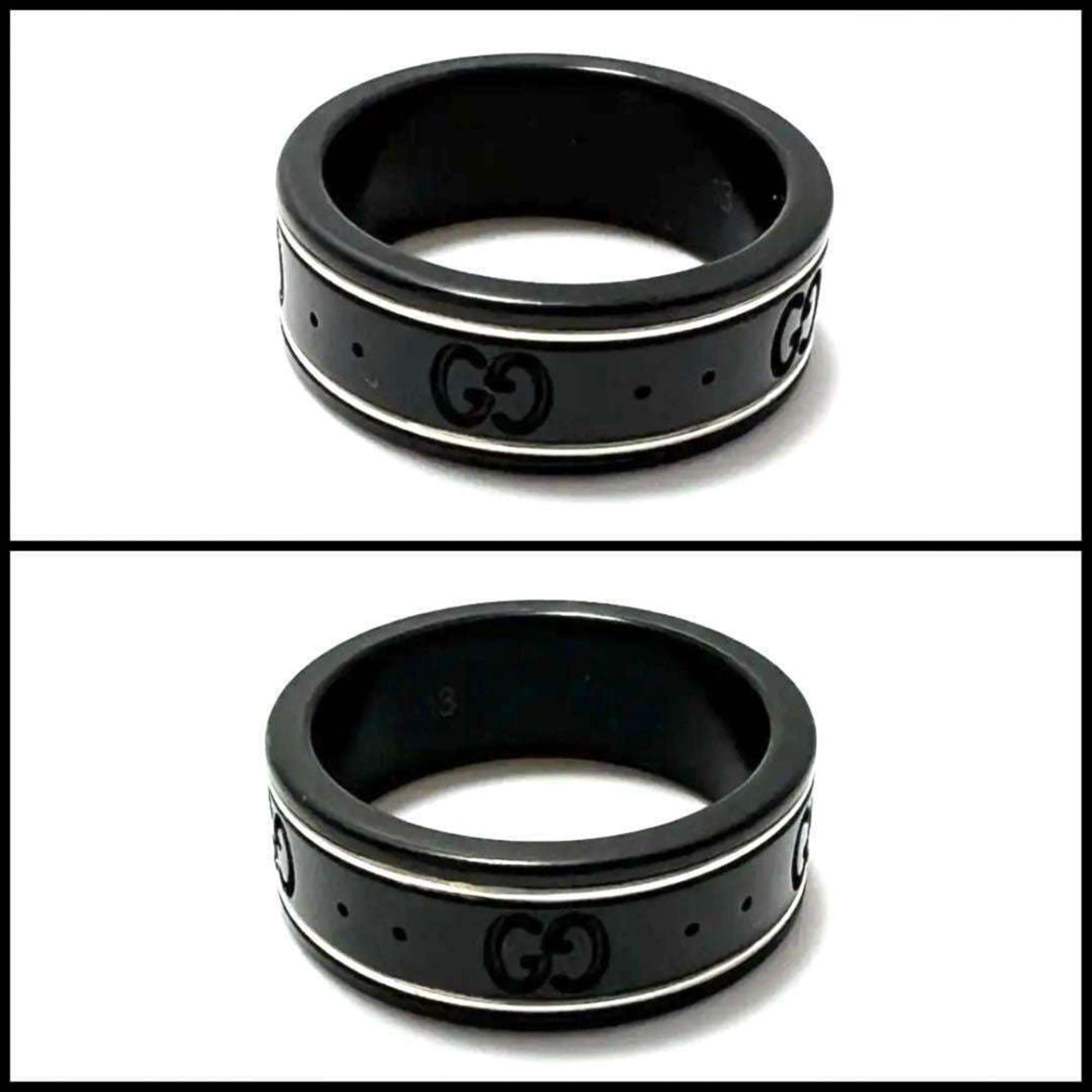 GUCCI Icon Ring for Men and Women, 18K White Gold