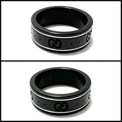 GUCCI Icon Ring for Men and Women, 18K White Gold