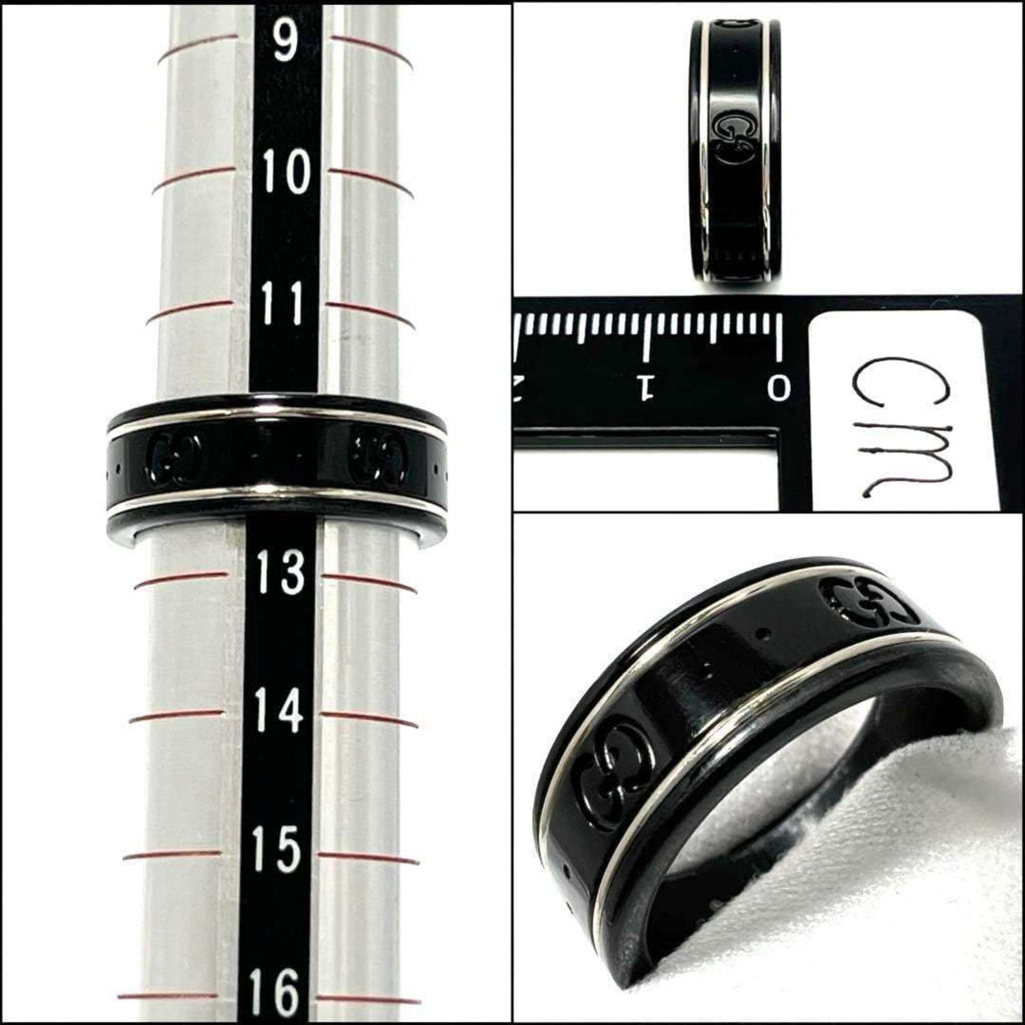 GUCCI Icon Ring for Men and Women, 18K White Gold