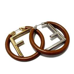 FENDI Women's Hoop Earrings Combi F's Fendi Leather