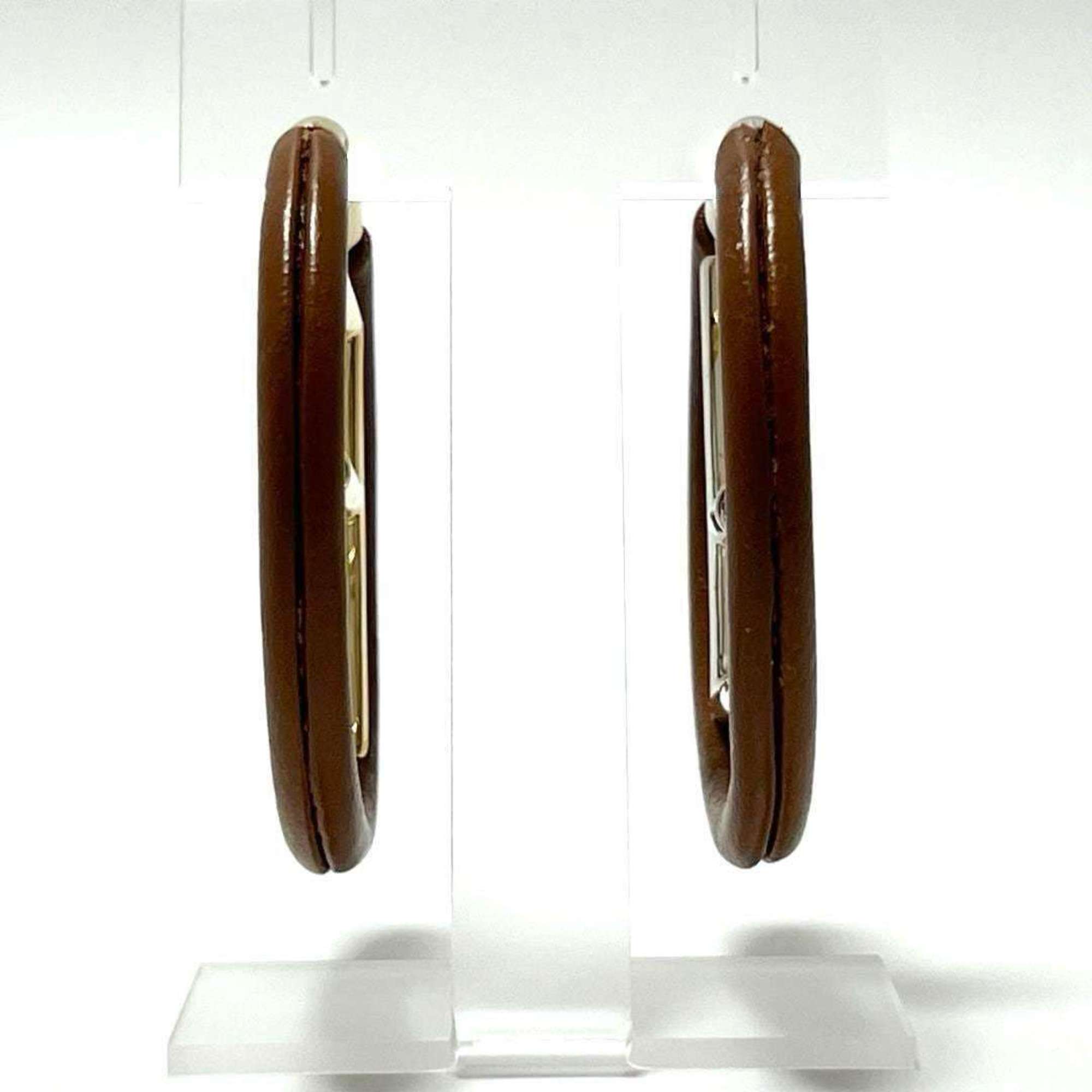 FENDI Women's Hoop Earrings Combi F's Fendi Leather