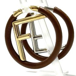 FENDI Women's Hoop Earrings Combi F's Fendi Leather