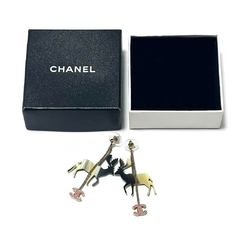 CHANEL Women's Chain Drop Earrings Reindeer